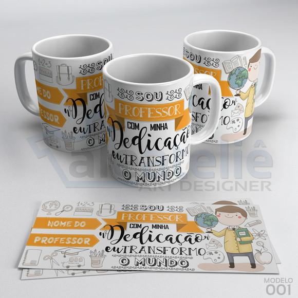Caneca Dia dos Professores Personalizada com Nome
