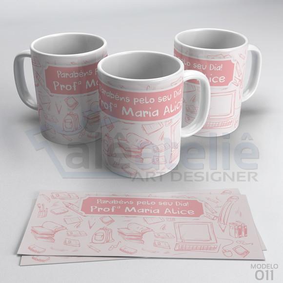 Caneca Dia dos Professores Personalizada com Nome