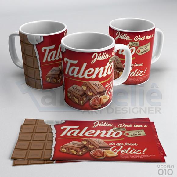 Caneca Feliz Páscoa Chocolate Lollo Personalizada com Nome