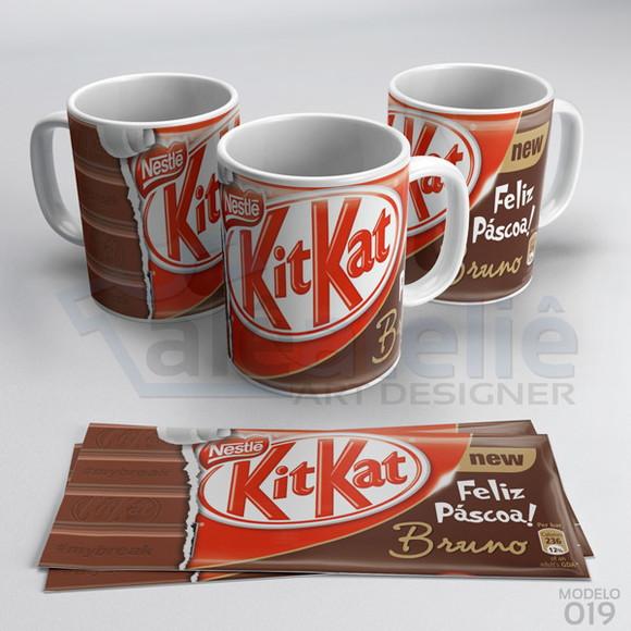 Caneca Feliz Páscoa Chocolate Nestlé Personalizada com Nome