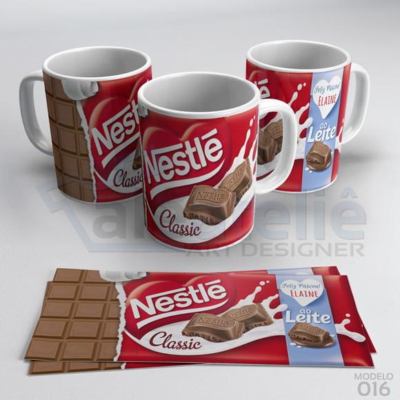 Caneca Feliz Páscoa Coelhinho Ovos Personalizada com Nome