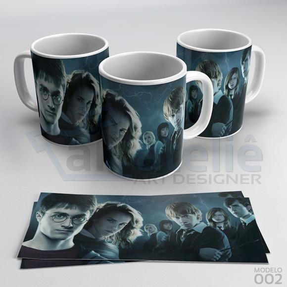 Caneca Harry Potter Alunos Hogwarts Personalizada Porcelana