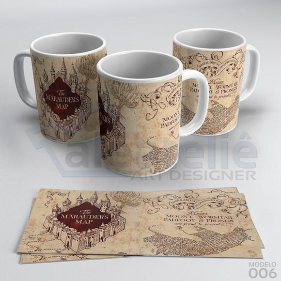 Caneca Harry Potter Hogwarts Faces Personalizada Porcelana