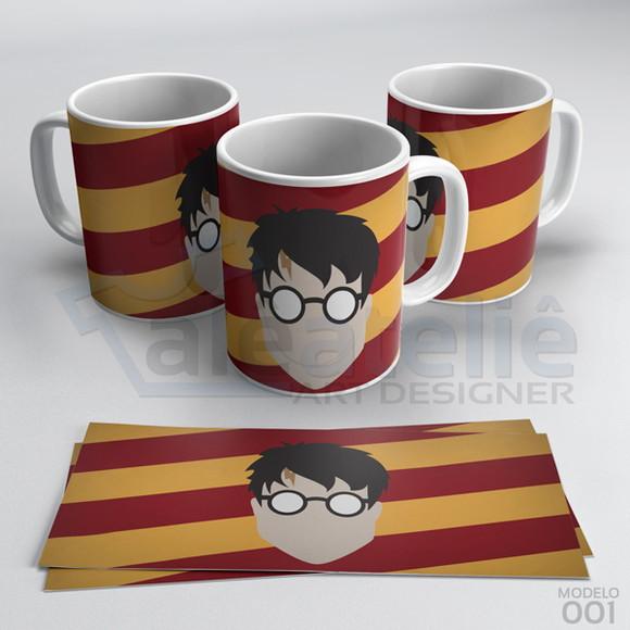 Caneca Harry Potter Hogwarts Personalizada Porcelana Face