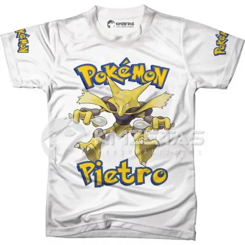 Blusa Alakazam Pokemon Infantil Adulo Personalizada