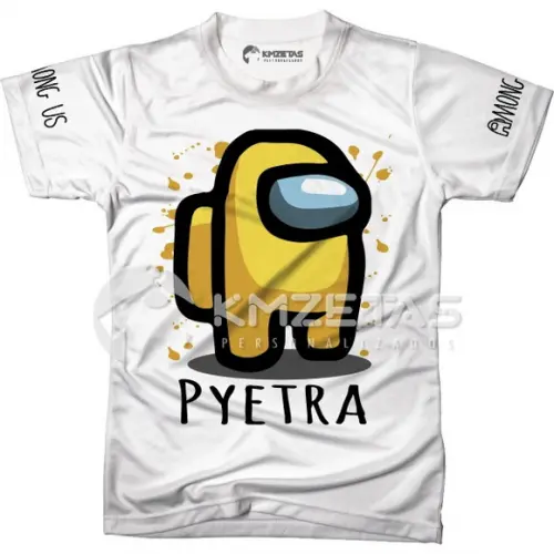 Blusa Among Us Amarelo Infantil Adulto Personalizada