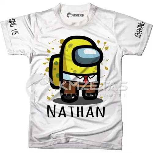 Blusa Among Us Bob Esponja Infantil Adulto Personalizada