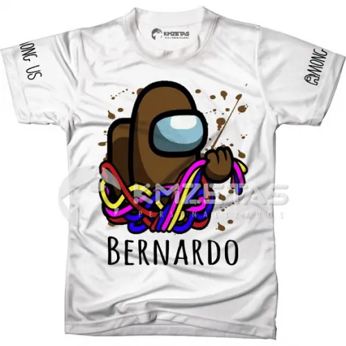 Blusa Among Us Marrom Infantil Adulto Personalizada