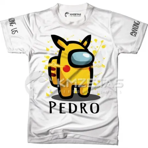 Blusa Among Us Pikachu Infantil Adulto Personalizada