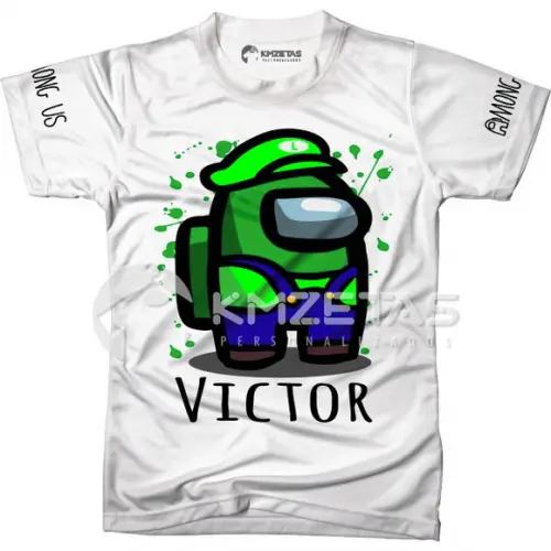 Blusa Among Us Luigi Infantil Adulto Personalizada