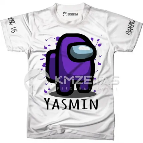 Blusa Among Us Roxo Infantil Adulto Personalizada
