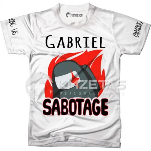 Blusa Among Us Sabotagem Infantil Adulto Personalizada