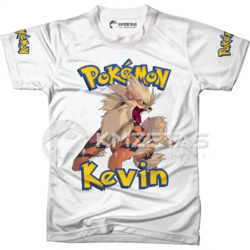Blusa Arcanine Pokemon Infantil Adulo Personalizada