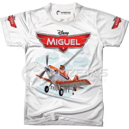 Blusa Aviões Disney Dusty Infantil Adulto Personalizada