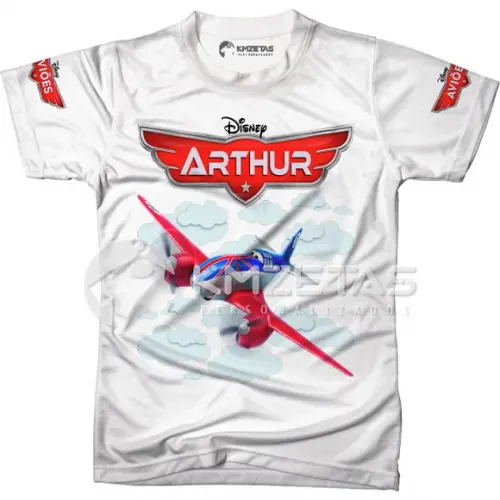 Blusa Aviões Disney Bulldog Infantil Adulto Personalizada