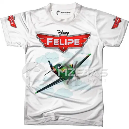 Blusa Aviões Disney Ripslinger Infantil Adulto Personalizada