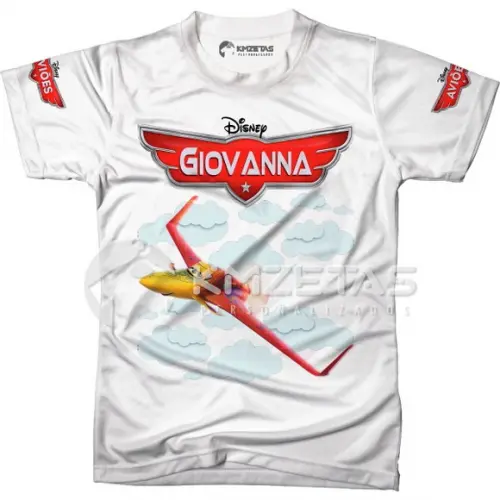 Blusa Aviões Disney Ishani Infantil Adulto Personalizada