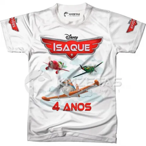 Blusa Aviões Festa Infantil Aniversário Personalizada