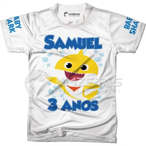 Blusa Baby Shark Festa Infantil Personalizada