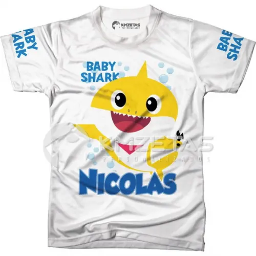 Blusa Baby Shark Infantil Personalizada