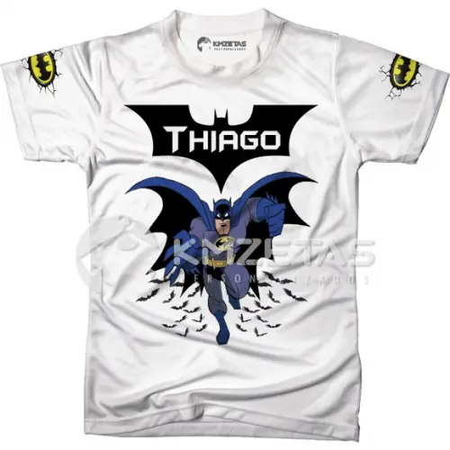 Blusa Batman Morcegos Personalizada Nome Infantil Adulto