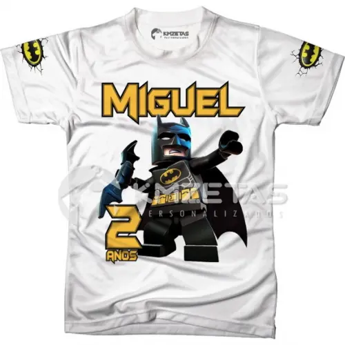 Blusa Batman Lego Festa Infantil Adulto Personalizada