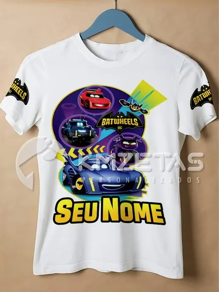 Blusa Batwheels Infantil Personalizada Camisa T-shirt Unisex
