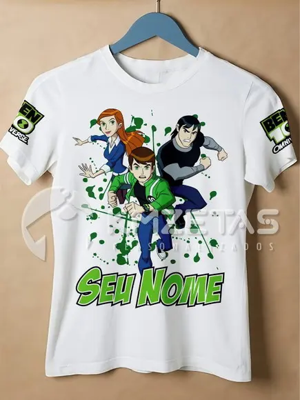 Blusa Ben 10 Alien Force Omnitrix Camisa Personalizada Ben10