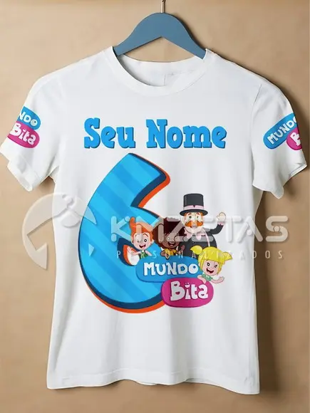 Blusa Bita Festa Aniversario Menino Camisa Personalizada
