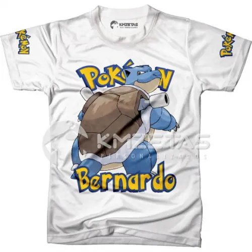 Blusa Blastoise Pokemon Infantil Juvenil Adulo Personalizada