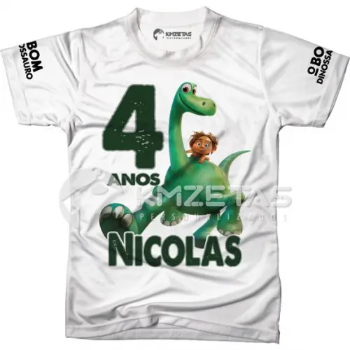 Blusa Bom Dinossauro Festa Infantil Personalizada