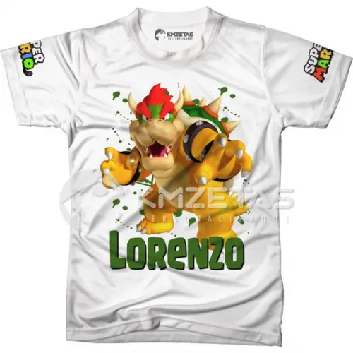 Blusa Bowser Super Mario Bros Infantil Adulto Personalizada