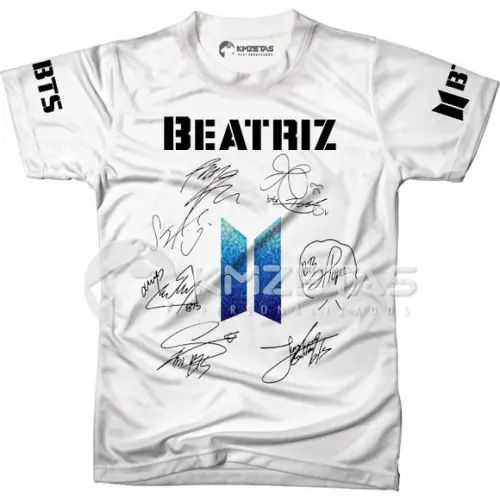 Blusa Bts Kpop Autografada Camisa Camiseta Personalizada