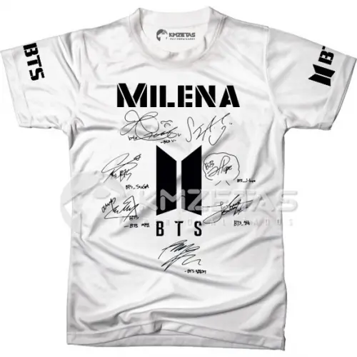 Blusa Bts Kpop Autógrafos Camisa Camiseta Personalizada