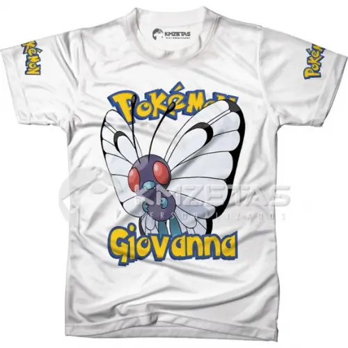 Blusa Butterfree Pokemon Infantil Adulo Personalizada