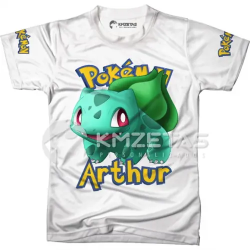 Blusa Bulbasaur Pokemon Infantil Adulo Personalizada