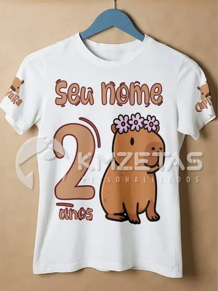 Blusa Capivara Aniversário Festa Infantil Camisa