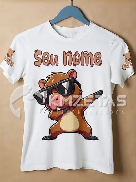 Blusa Capivara Camisa Infantil Personalizada