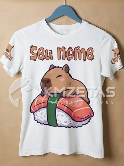 Blusa Capivara Camisa Capybara Tshirt Unissex Personalizada