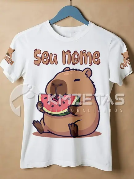 Blusa Capivara Feminina Camisa Capybara Personalizada