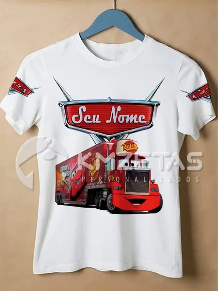Blusa Carros Disney Caminhão Mack Camisa Personalizada