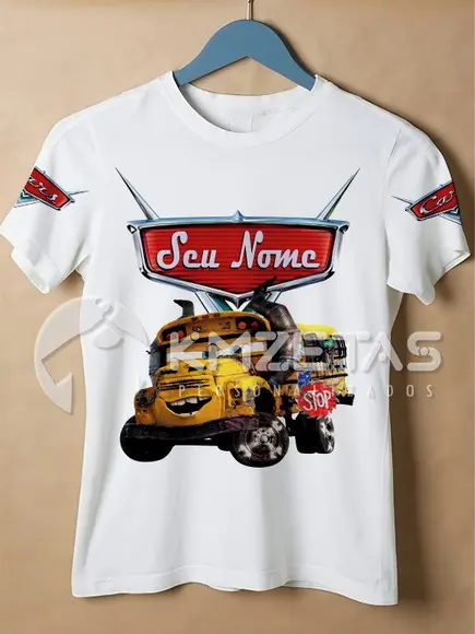 Blusa Carros Disney Maria Buzão Camisa Personalizada