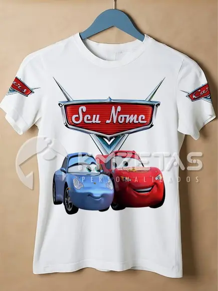 Blusa Carros Disney Mcqueen Sally Camisa Personalizada