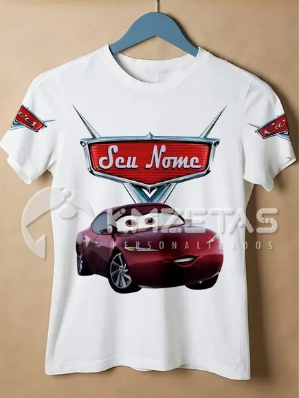 Blusa Carros Disney Natália Certeza Camisa Personalizada