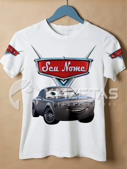 Blusa Carros Disney Sterling Camisa Personalizada