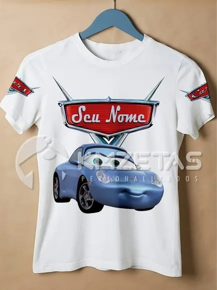 Blusa Carros Disney Sally Carrera Camisa Personalizada