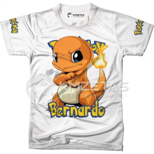 Blusa Charmander Pokemon Infantil Adulo Personalizada