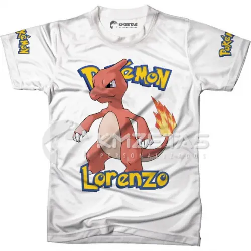 Blusa Charmeleon Pokemon Infantil Adulo Personalizada