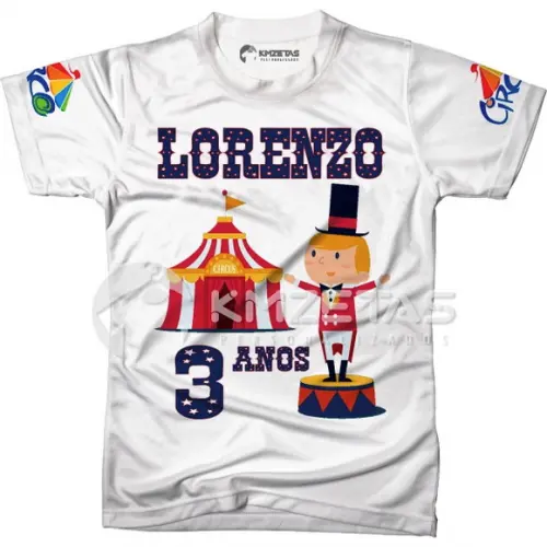 Blusa Circo Infantil Adulto Picadeiro Festa Personalizada