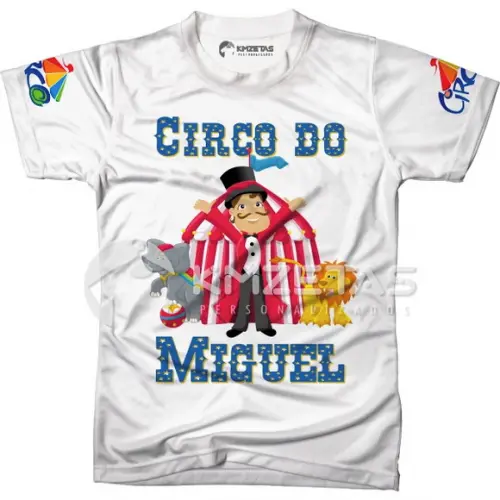 Blusa Circo Infantil Personalizada Festa Aniversário
